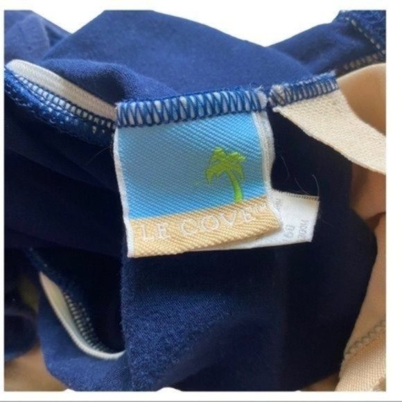 Vintage One Piece Romper Shorts Bathing Suit Blue Plaid Checkered one piece - Picture 3 of 13